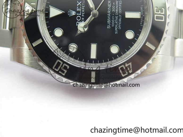 SS SA3130 Bracelet Submariner 114060 Noob Ceramic 904L 1:1 Black Case Best Edition No and Date V10 0209